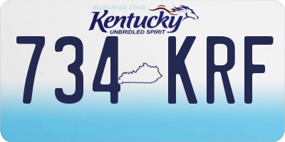 KY license plate 734KRF