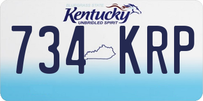 KY license plate 734KRP