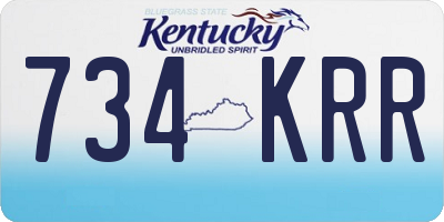 KY license plate 734KRR