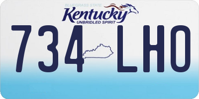 KY license plate 734LHO
