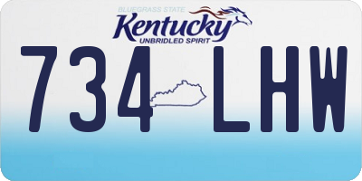 KY license plate 734LHW