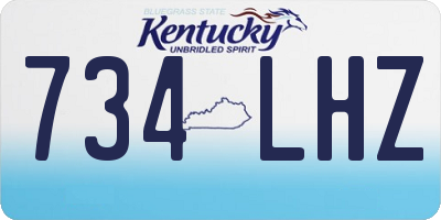 KY license plate 734LHZ