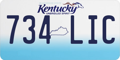 KY license plate 734LIC