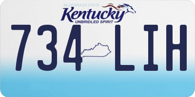 KY license plate 734LIH