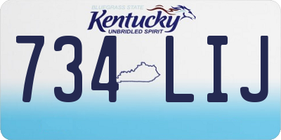 KY license plate 734LIJ