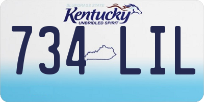 KY license plate 734LIL