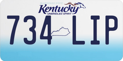 KY license plate 734LIP