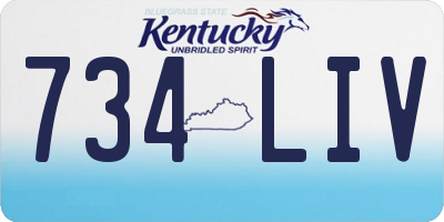 KY license plate 734LIV