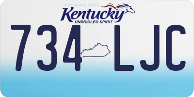 KY license plate 734LJC