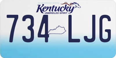 KY license plate 734LJG