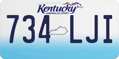 KY license plate 734LJI