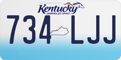 KY license plate 734LJJ