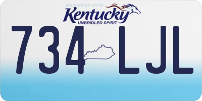 KY license plate 734LJL