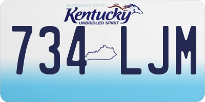 KY license plate 734LJM