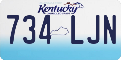 KY license plate 734LJN
