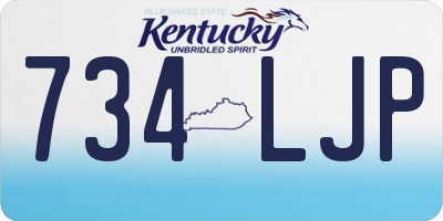 KY license plate 734LJP