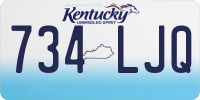 KY license plate 734LJQ