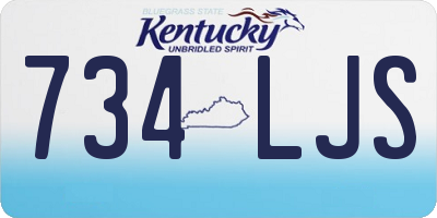 KY license plate 734LJS