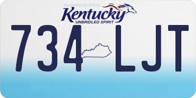 KY license plate 734LJT