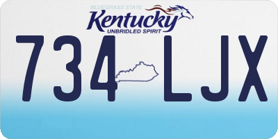 KY license plate 734LJX