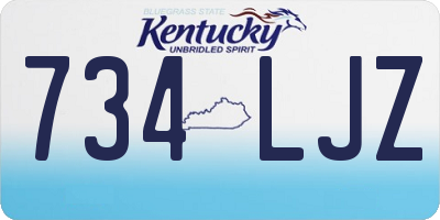 KY license plate 734LJZ