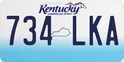 KY license plate 734LKA