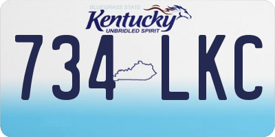 KY license plate 734LKC