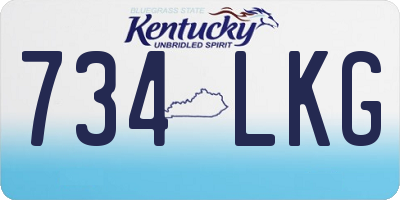 KY license plate 734LKG