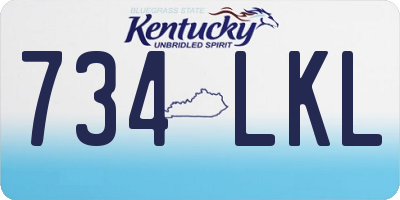 KY license plate 734LKL