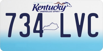 KY license plate 734LVC