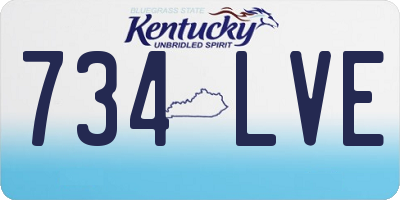 KY license plate 734LVE