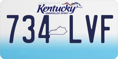 KY license plate 734LVF