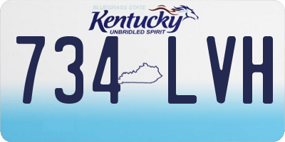 KY license plate 734LVH
