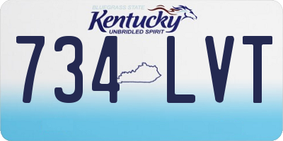 KY license plate 734LVT