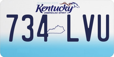 KY license plate 734LVU