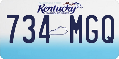 KY license plate 734MGQ