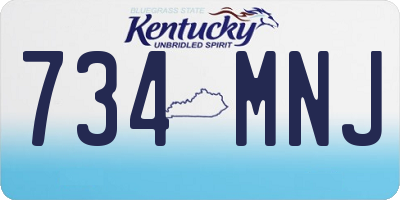KY license plate 734MNJ