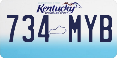 KY license plate 734MYB