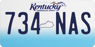 KY license plate 734NAS