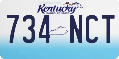 KY license plate 734NCT