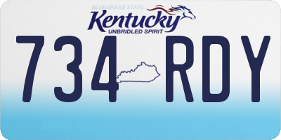 KY license plate 734RDY