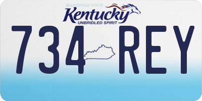 KY license plate 734REY