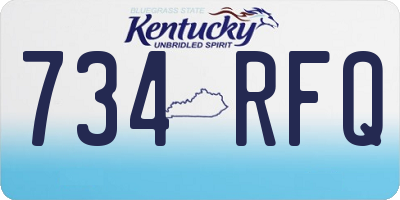 KY license plate 734RFQ