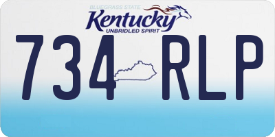 KY license plate 734RLP