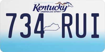 KY license plate 734RUI