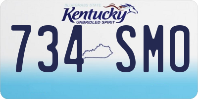 KY license plate 734SMO