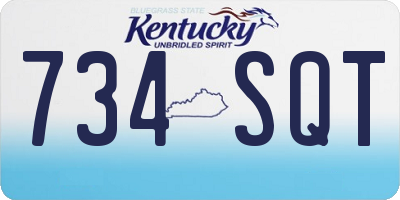 KY license plate 734SQT