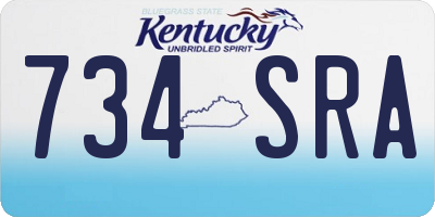 KY license plate 734SRA