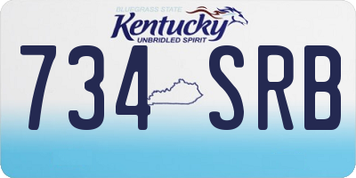 KY license plate 734SRB