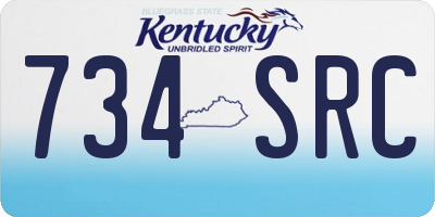 KY license plate 734SRC